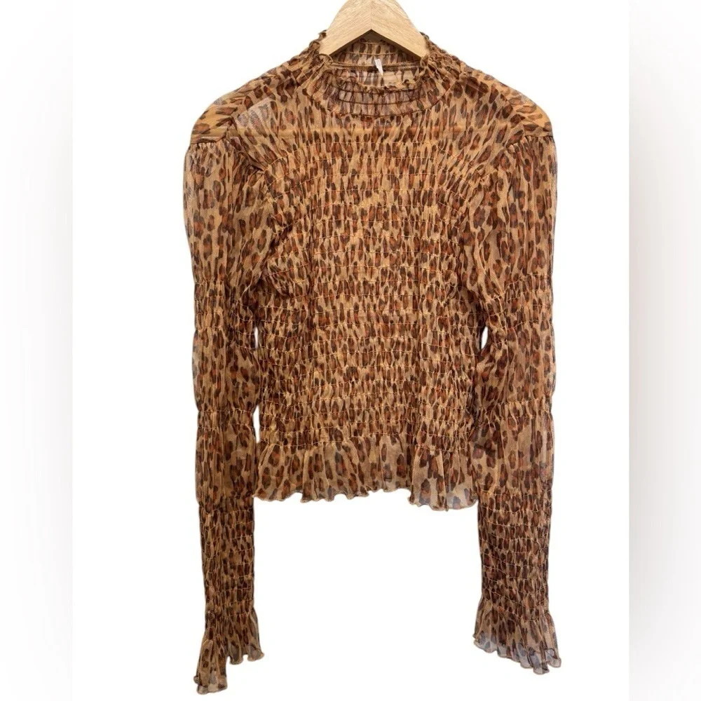 FREE PEOPLE Hello There Top / Leopard Combo